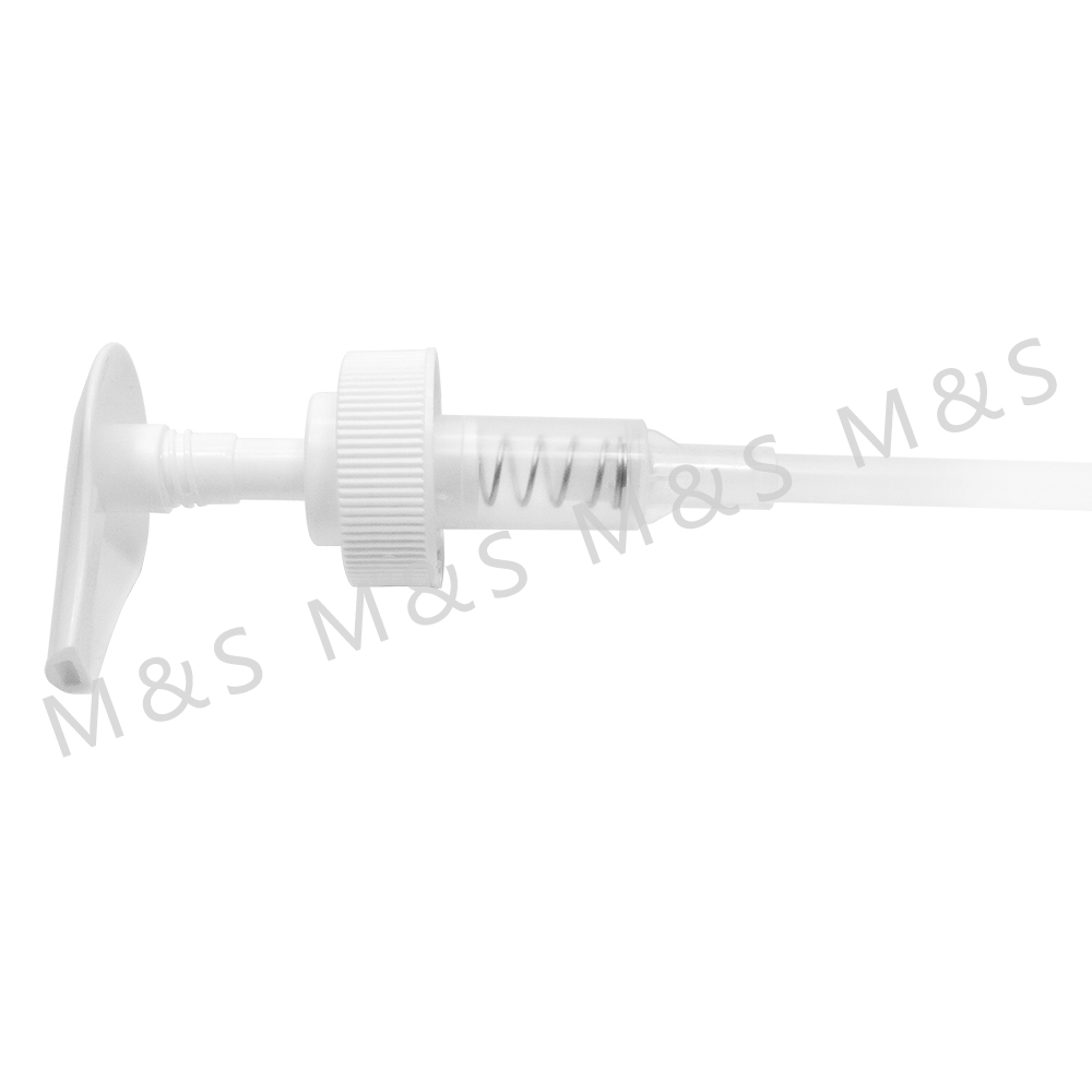 28 400 مضخة محلول لولبية بلاستيكية بيضاء بقفل لأعلى ولأسفل