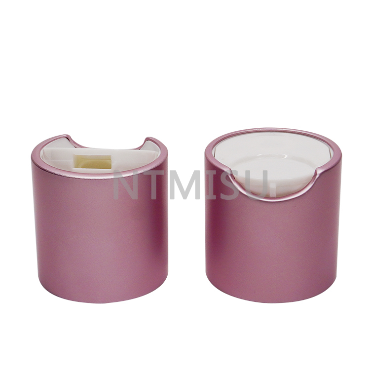 أحدث مصنع فاخر وردي لامع وردي 24 مم غطاء قرص ألومنيوم برغي علوي