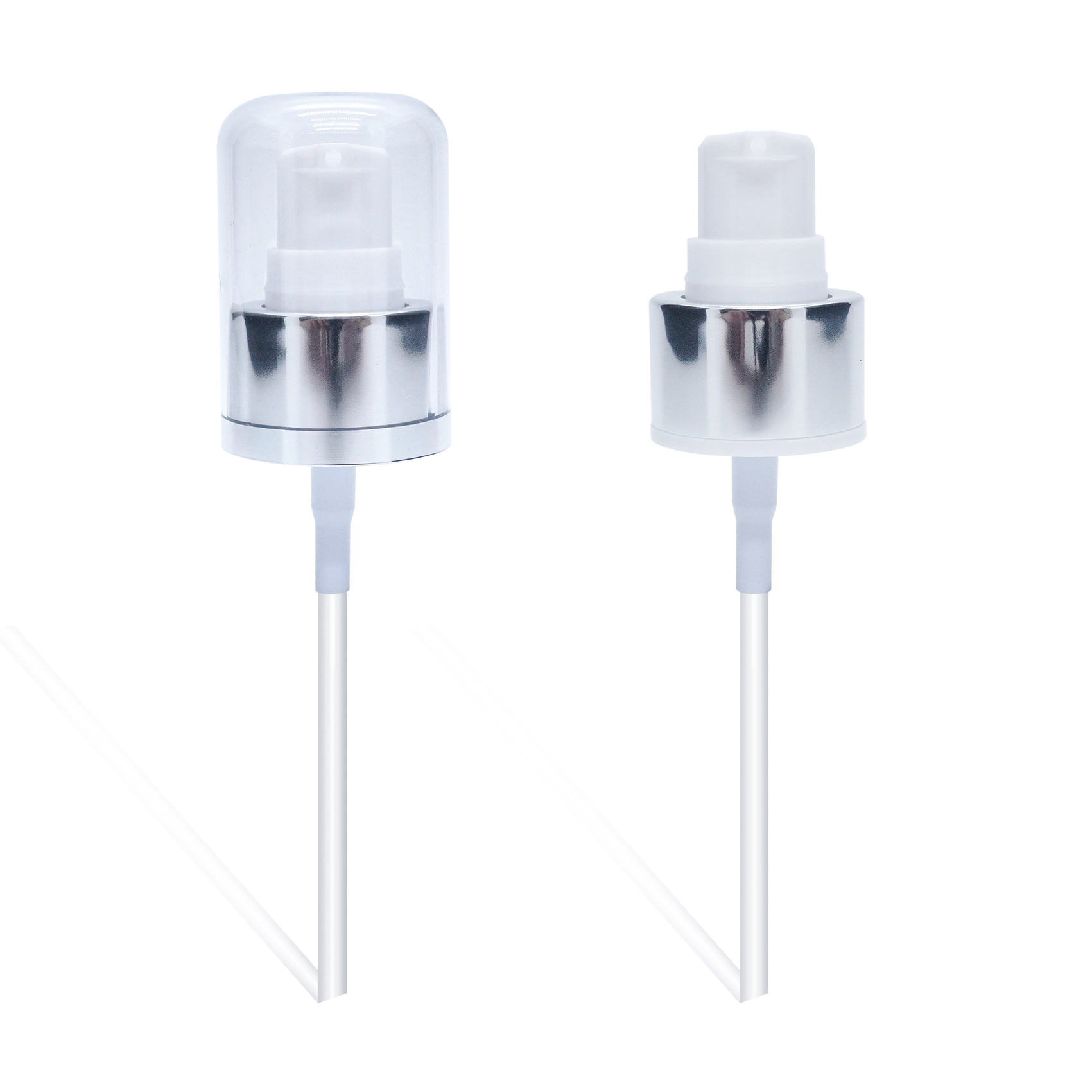 24410 مضخة كريمة ألومنيوم فضية