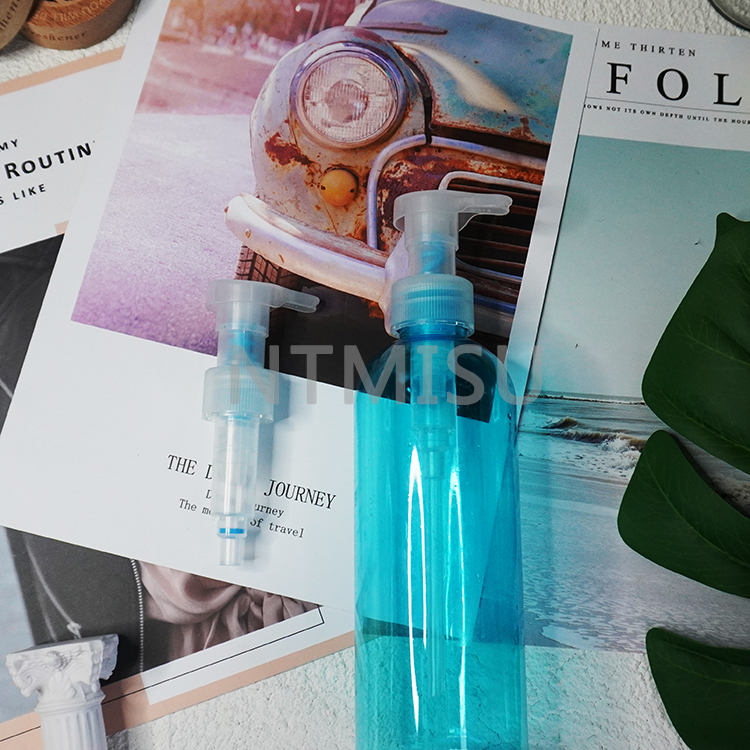  28 410 مضخة لوشن موزع الصابون مع زنبرك خارجي أزرق للصابون السائل