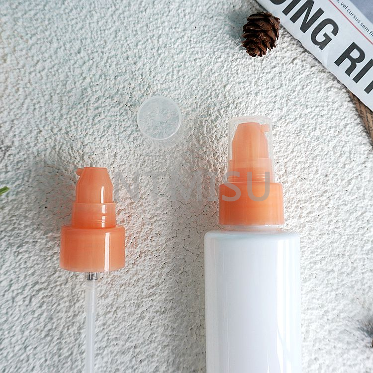 24 410 مضخة معالجة بلاستيكية بلون السلمون الوردي مضخة كريم لتغليف مستحضرات التجميل