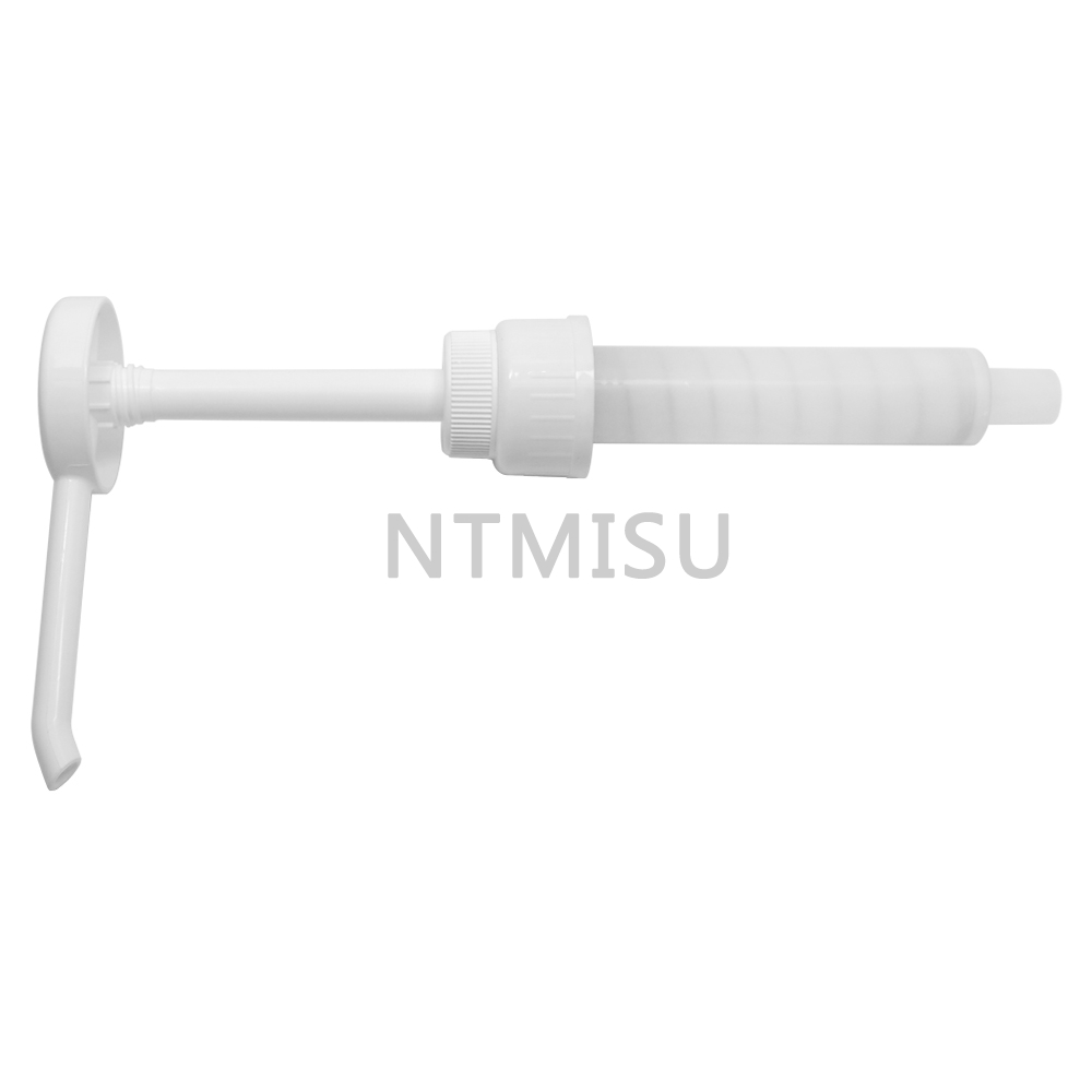 38410 مضخة شراب بلاستيك أبيض لتوزيع الشوكولاتة