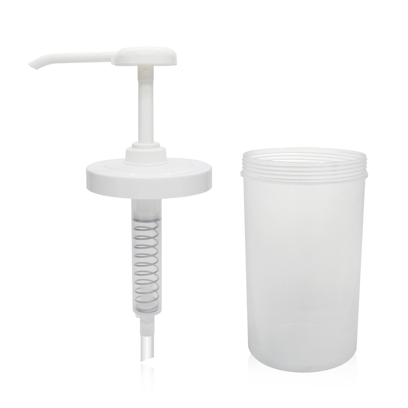 زجاجة بلاستيكية سعة 1000 مل مع مضخة جالون شراب