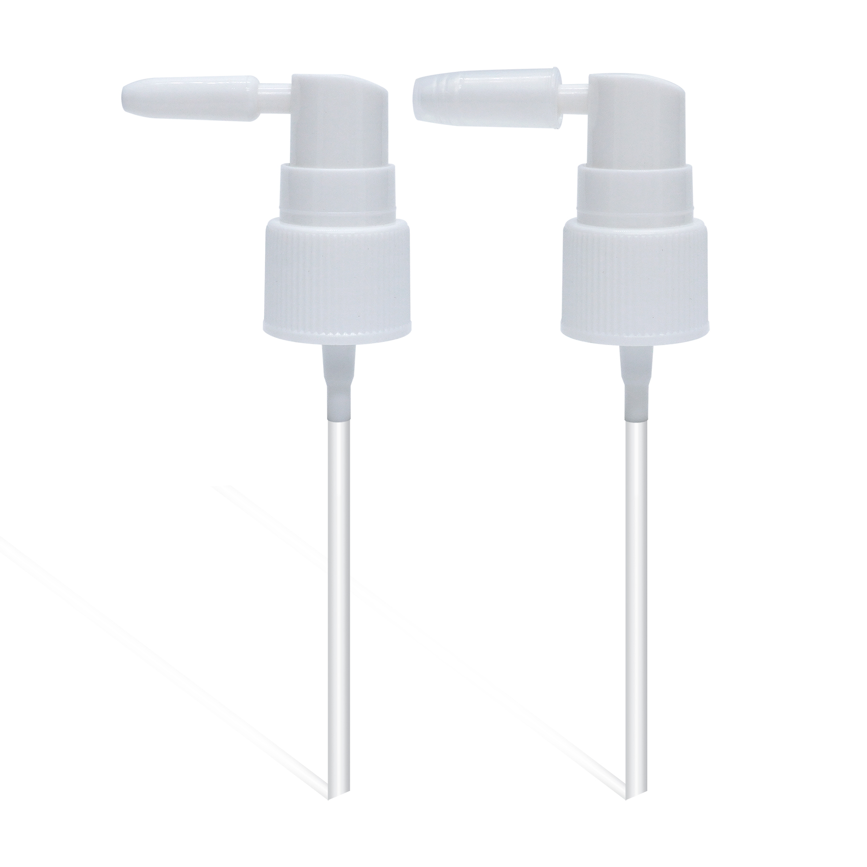 20 410 بخاخة طبية للفم من البلاستيك المضلع باللون الأبيض 
