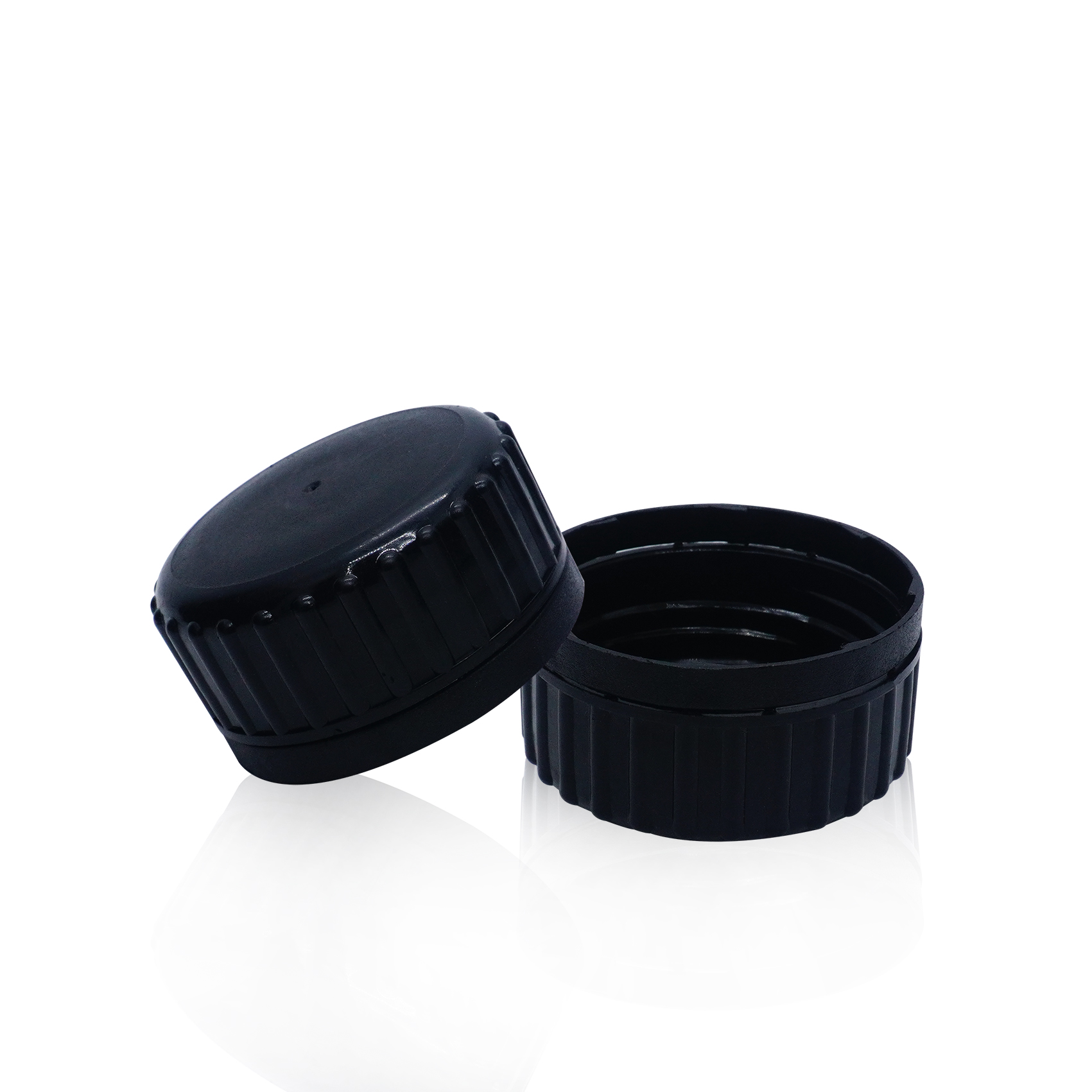 45 410 غطاء لولبي أسود مع حلقة مضادة للسرقة